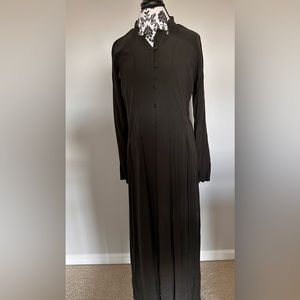 Shukr Islamic modest dress abaya dark green